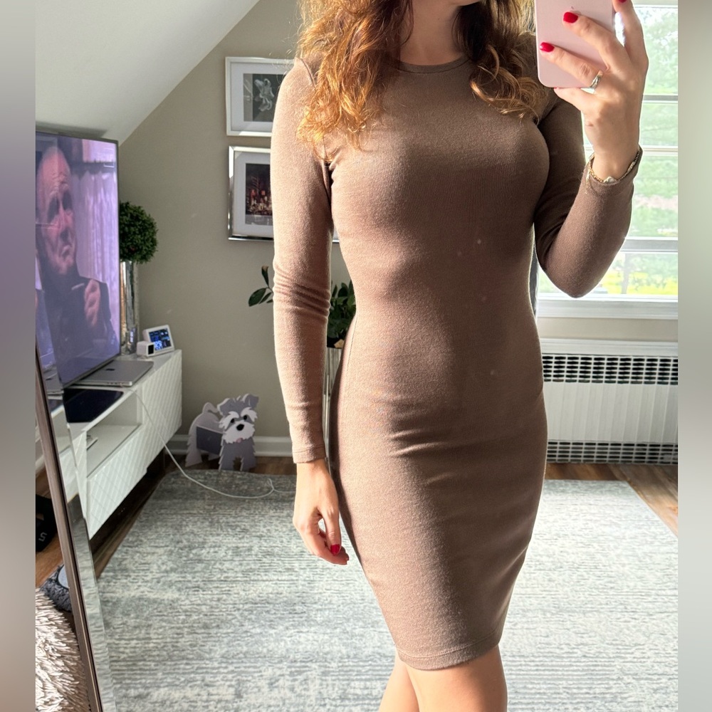 Dress Sugarfree designed in Poland coffee colour brown Medium